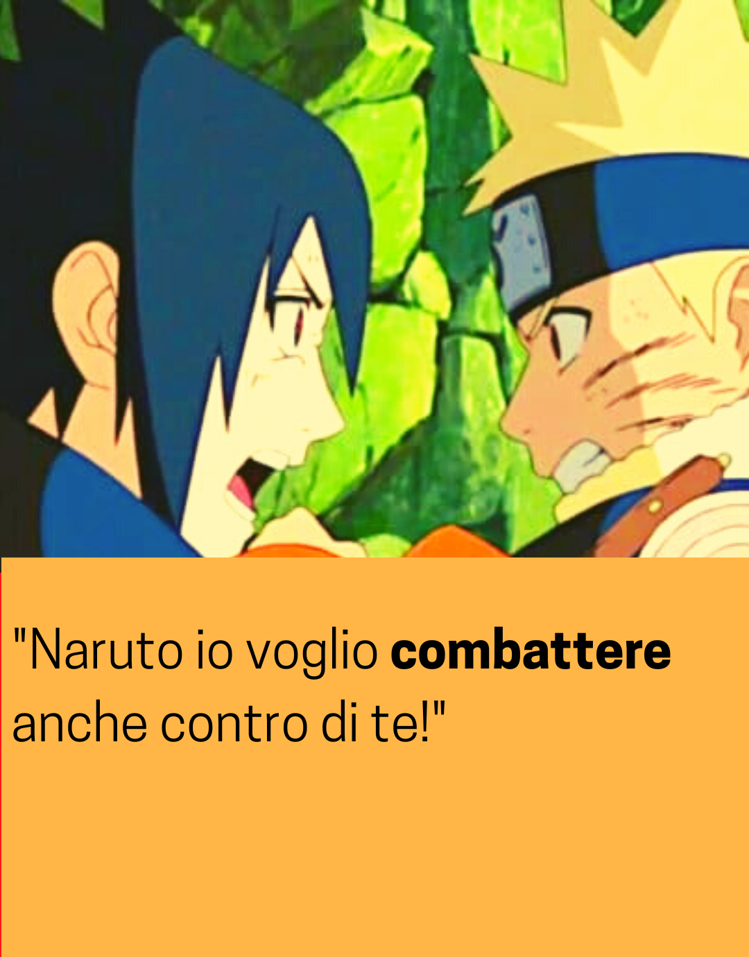 "Naruto io voglio combattere anche contro di te!"