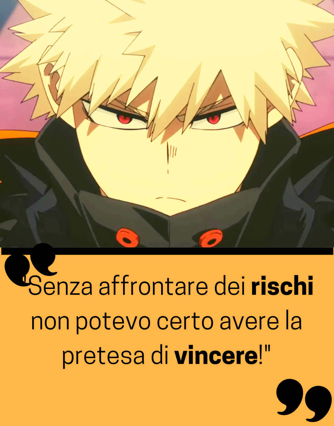 "Senza affrontare dei rischi non potevo certo avere la pretesa di vincere!"